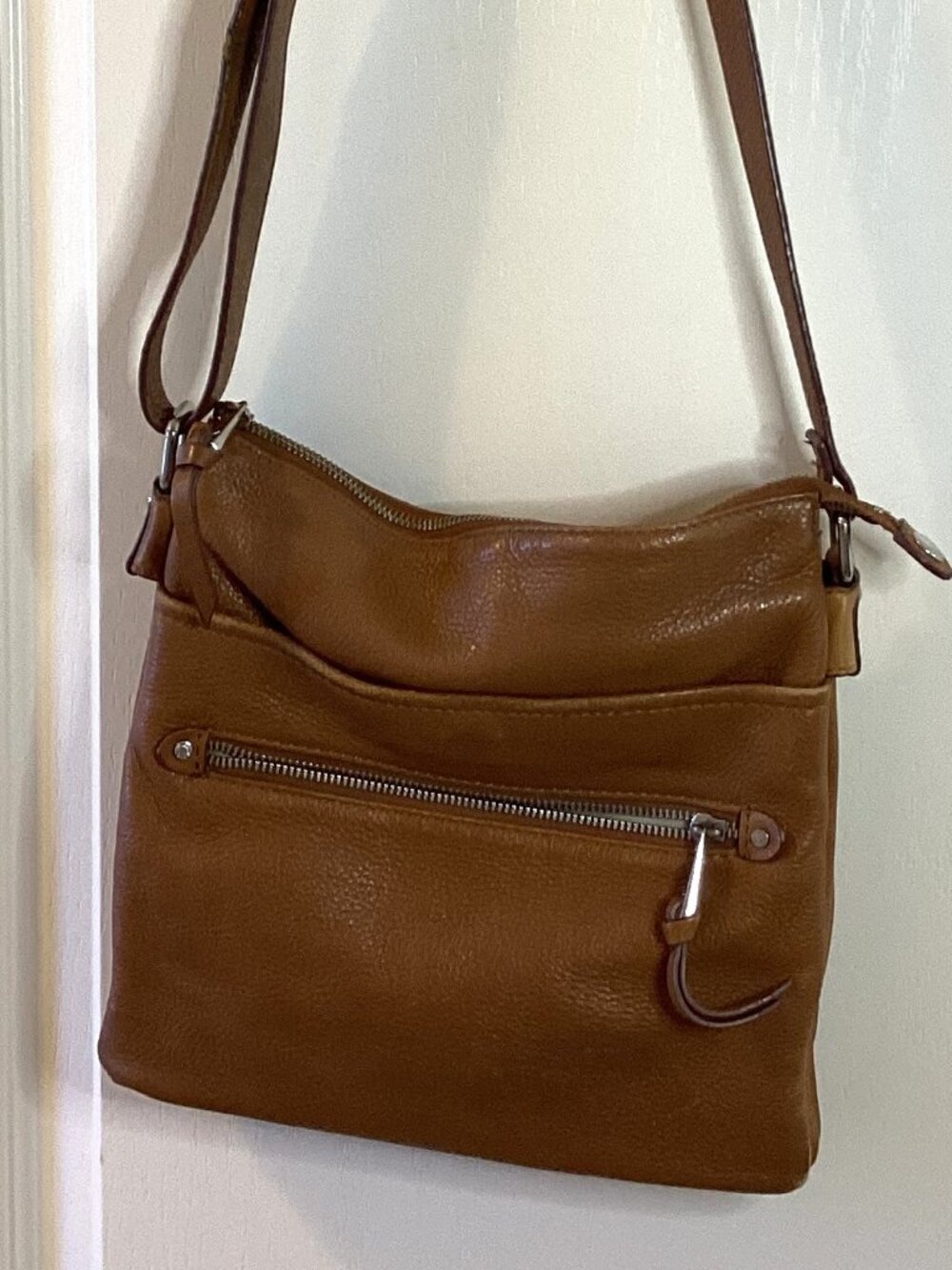 Danier Women's Genuine Leather Brown Cross Body Bag
